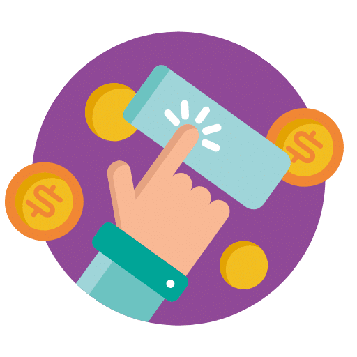 Ikona przedstawiająca pożyczki online.